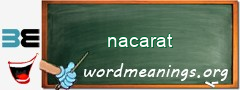 WordMeaning blackboard for nacarat